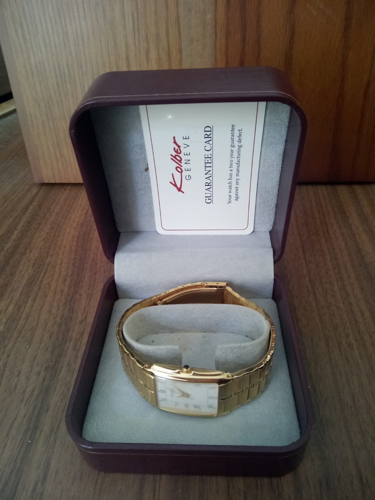 Kolber Geneve. K-8200. 5M. water resistant. 18K GOLD. electro plated.