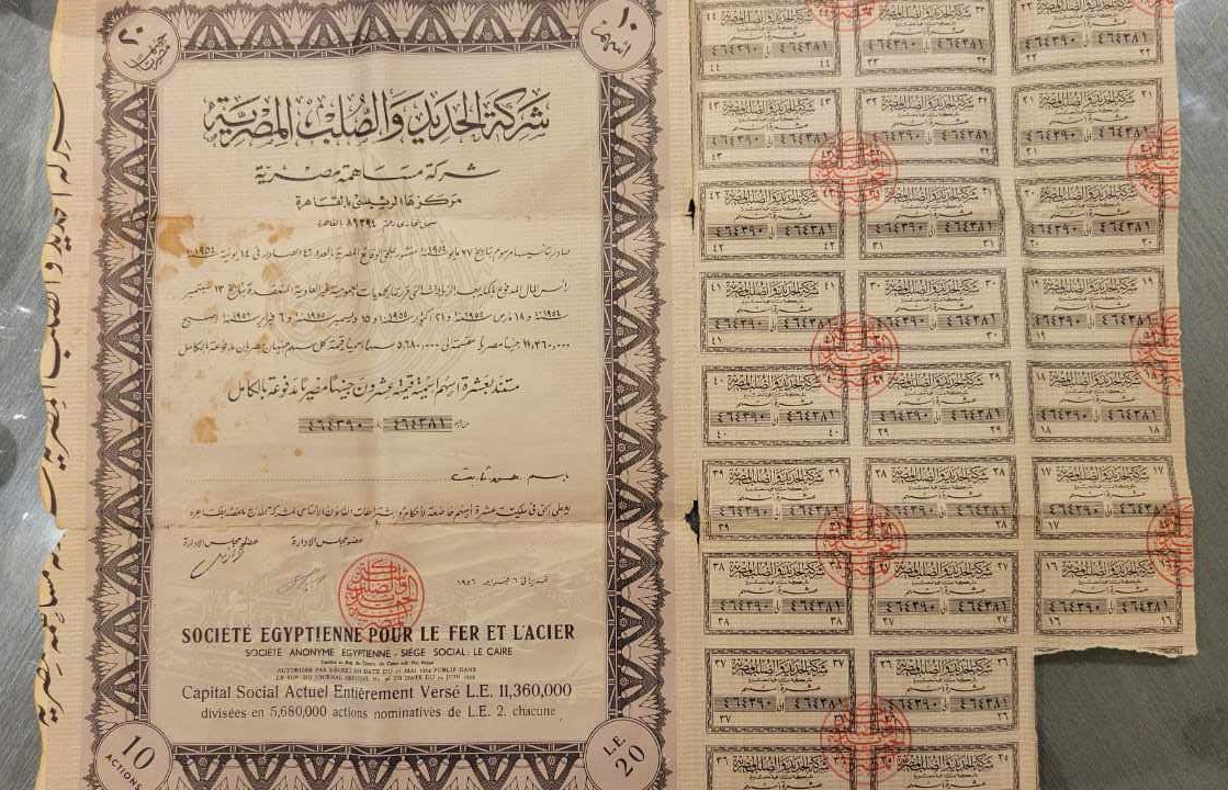 أسهم الحديد والصلب عام 1956م