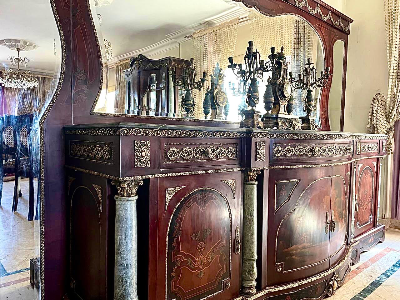سفرة نحاس و رخام هندي انتيك