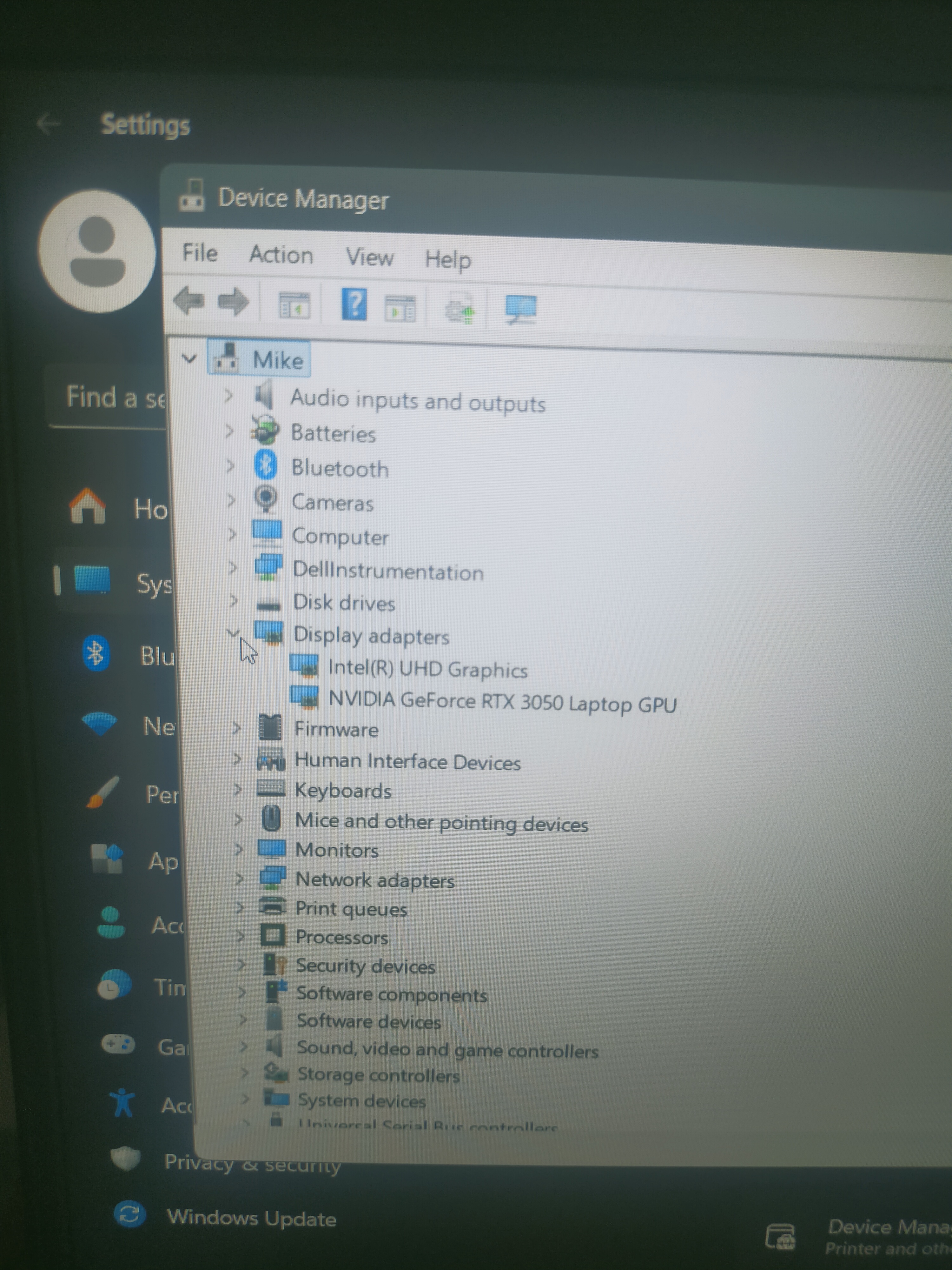 gaming dell 5510 , i5 , gen 10 , ram 16 , rtx 3050 for 29000