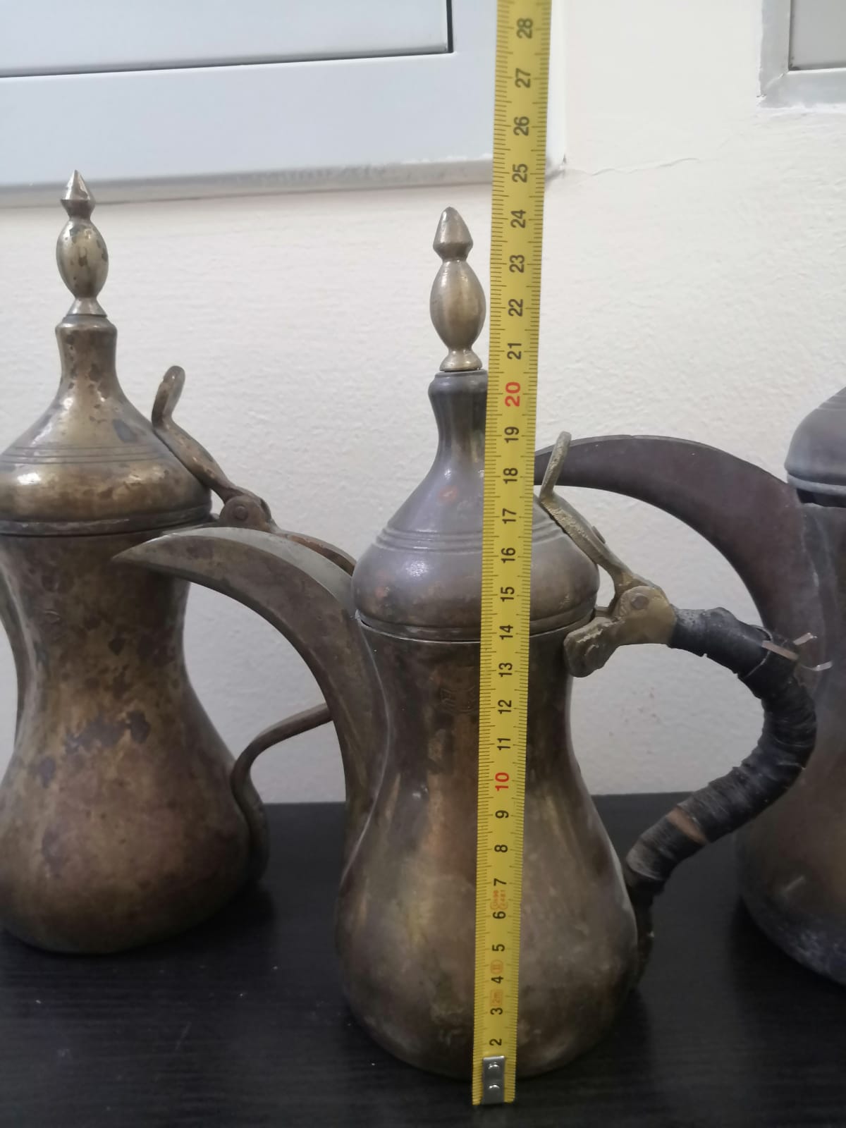 ثلاث دلات رسلان قديمة نحاس صناعة سورية