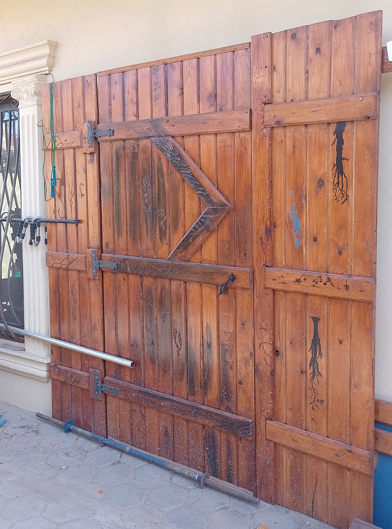 antique wooden door