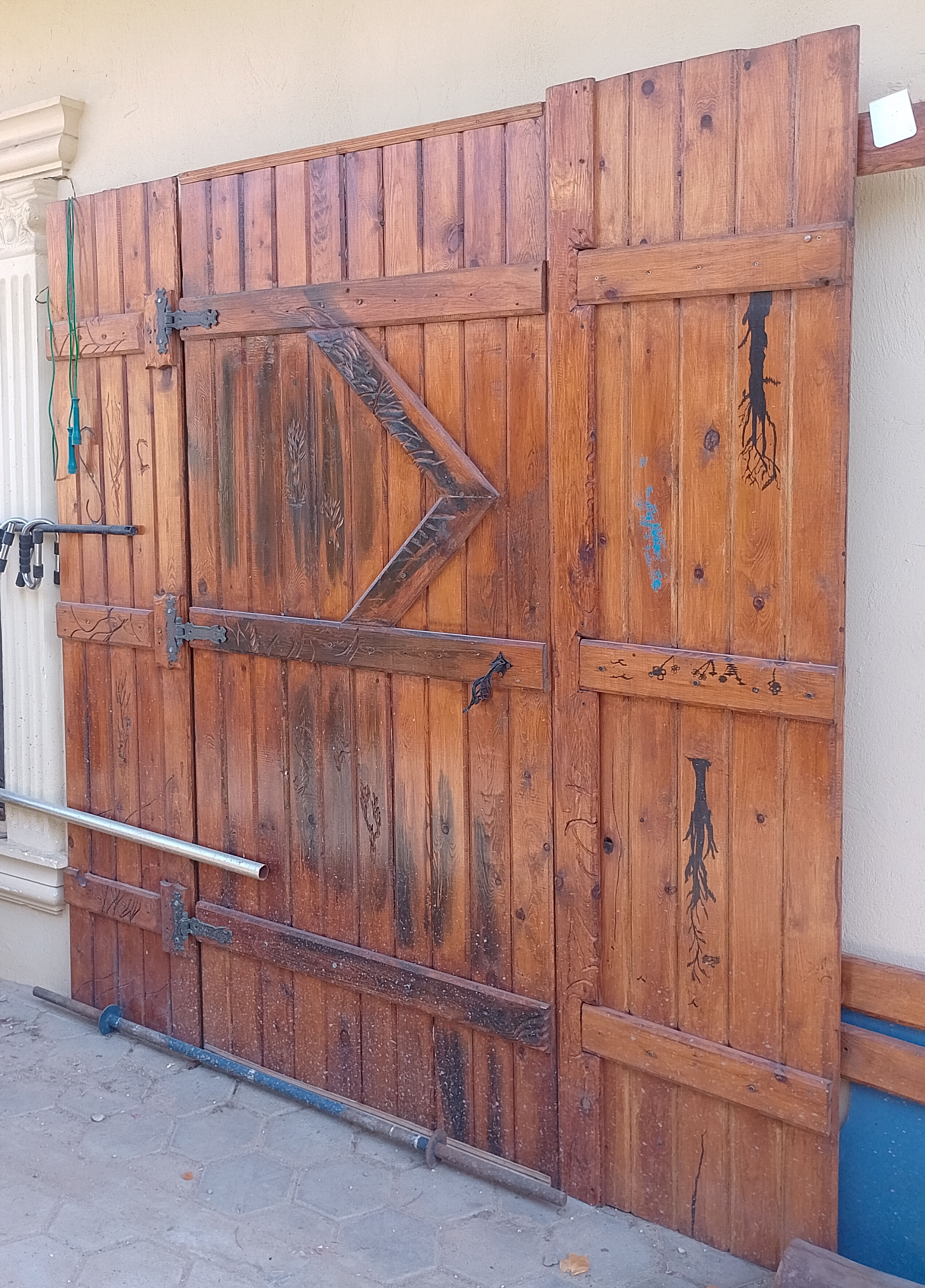 antique wooden door