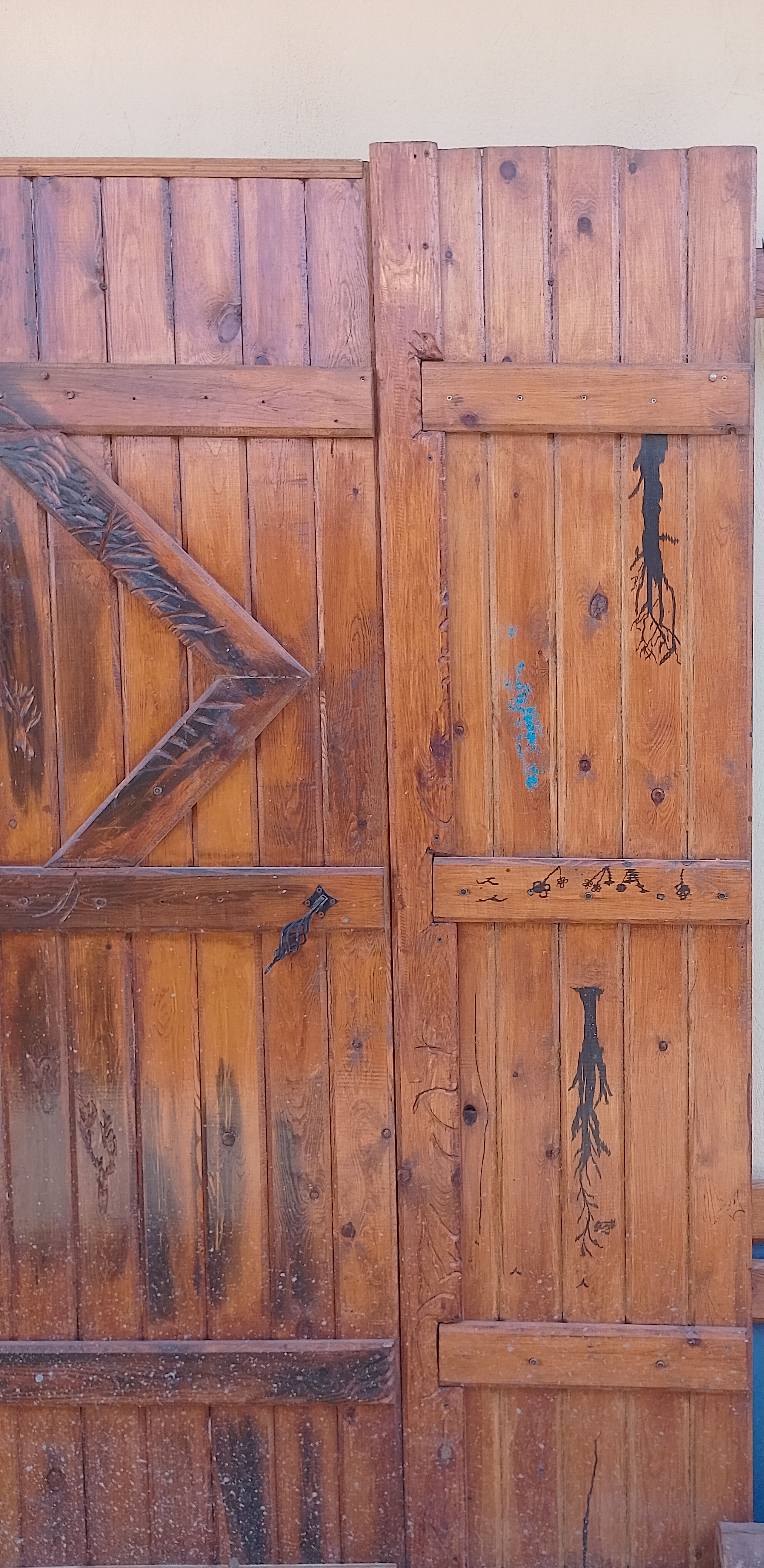 antique wooden door