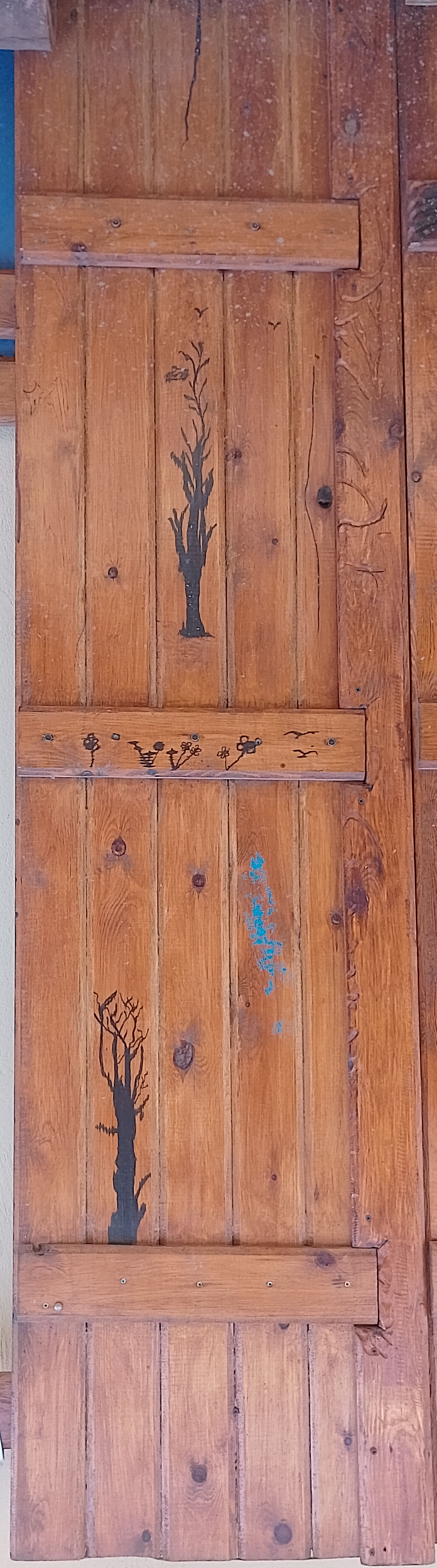 antique wooden door