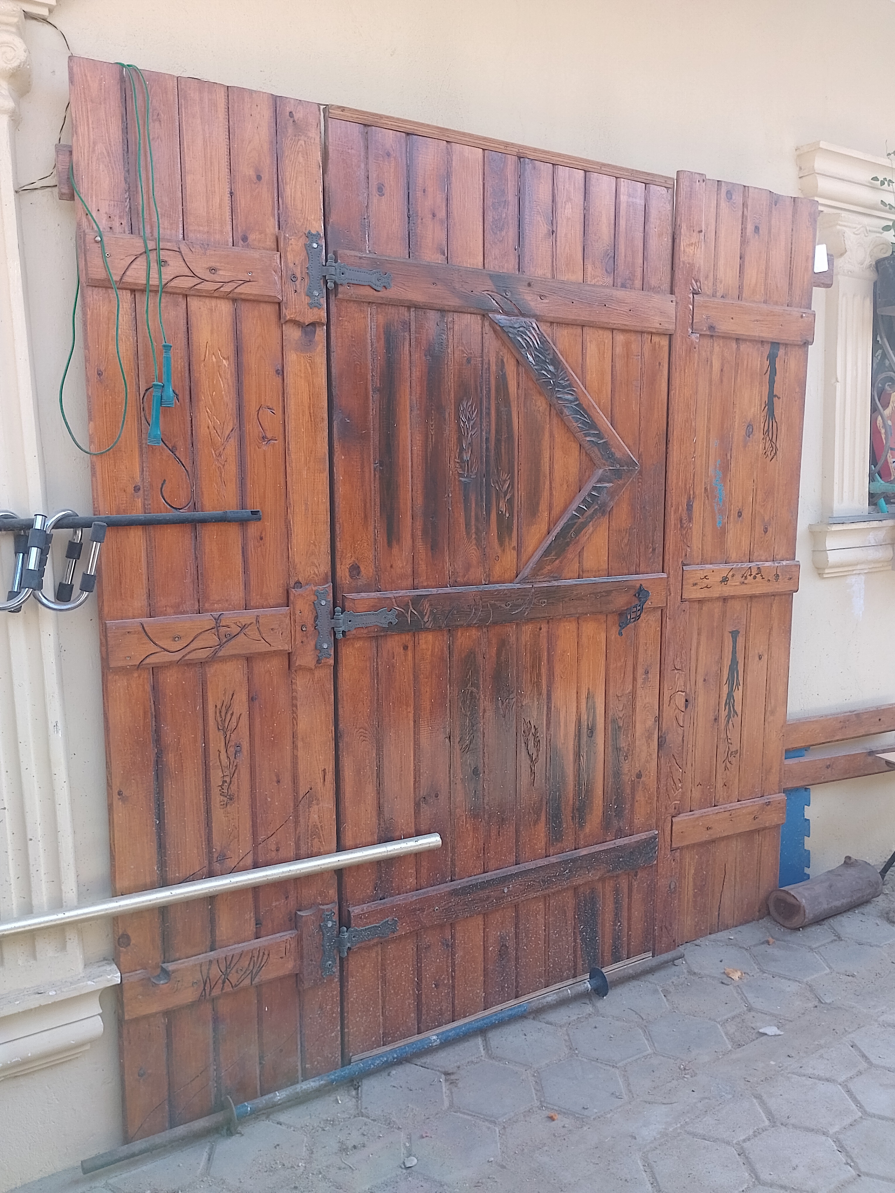antique wooden door