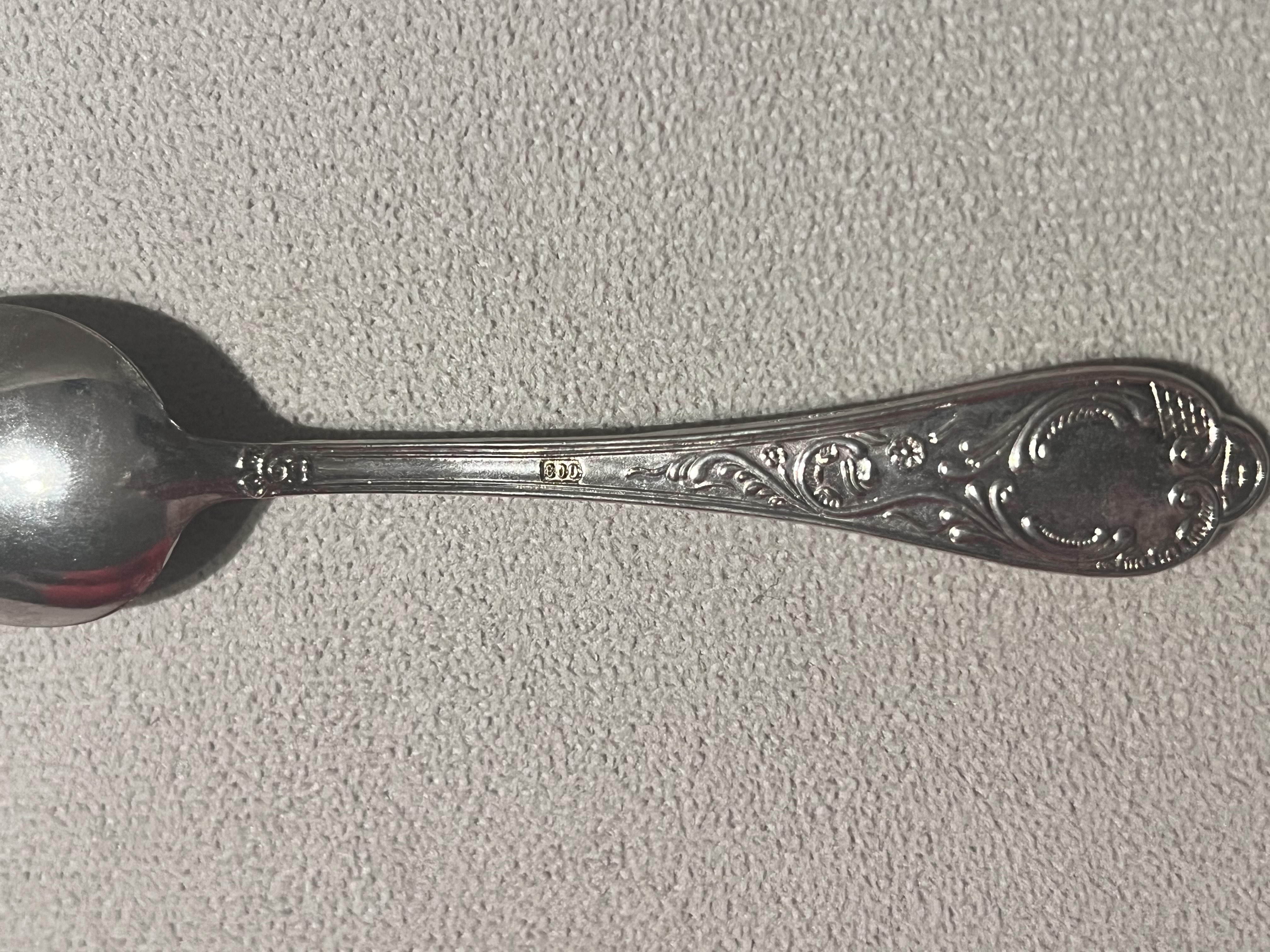 طقم معالق فضه ايطالي اصلي انتيك