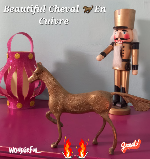 heval en Cuivre Rouge Fait Main-Pièce de Collection Antique 🌟🐎 الحصان الجميل من النحاس الأحمر 🏆