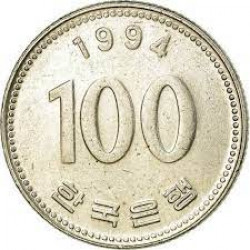 عملة 100 وون كوري won اصدار 1994