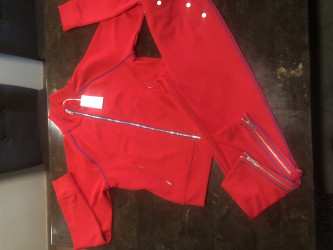 Unused! Cedric Charlier red tracksuit, medium woman size