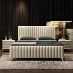 Velvet Fabric king size bed for sale