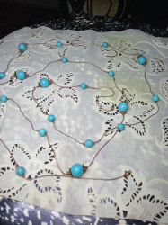 عقد من الفيروز والنحاس انتيكة مورث من تراث قديم عائلى